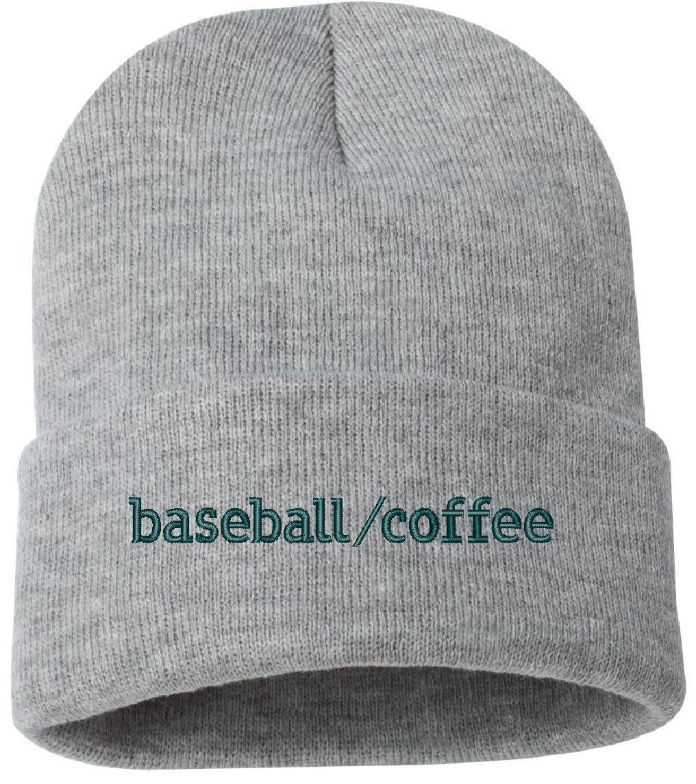 Baseball / Coffee Beanie (Grey / Green)