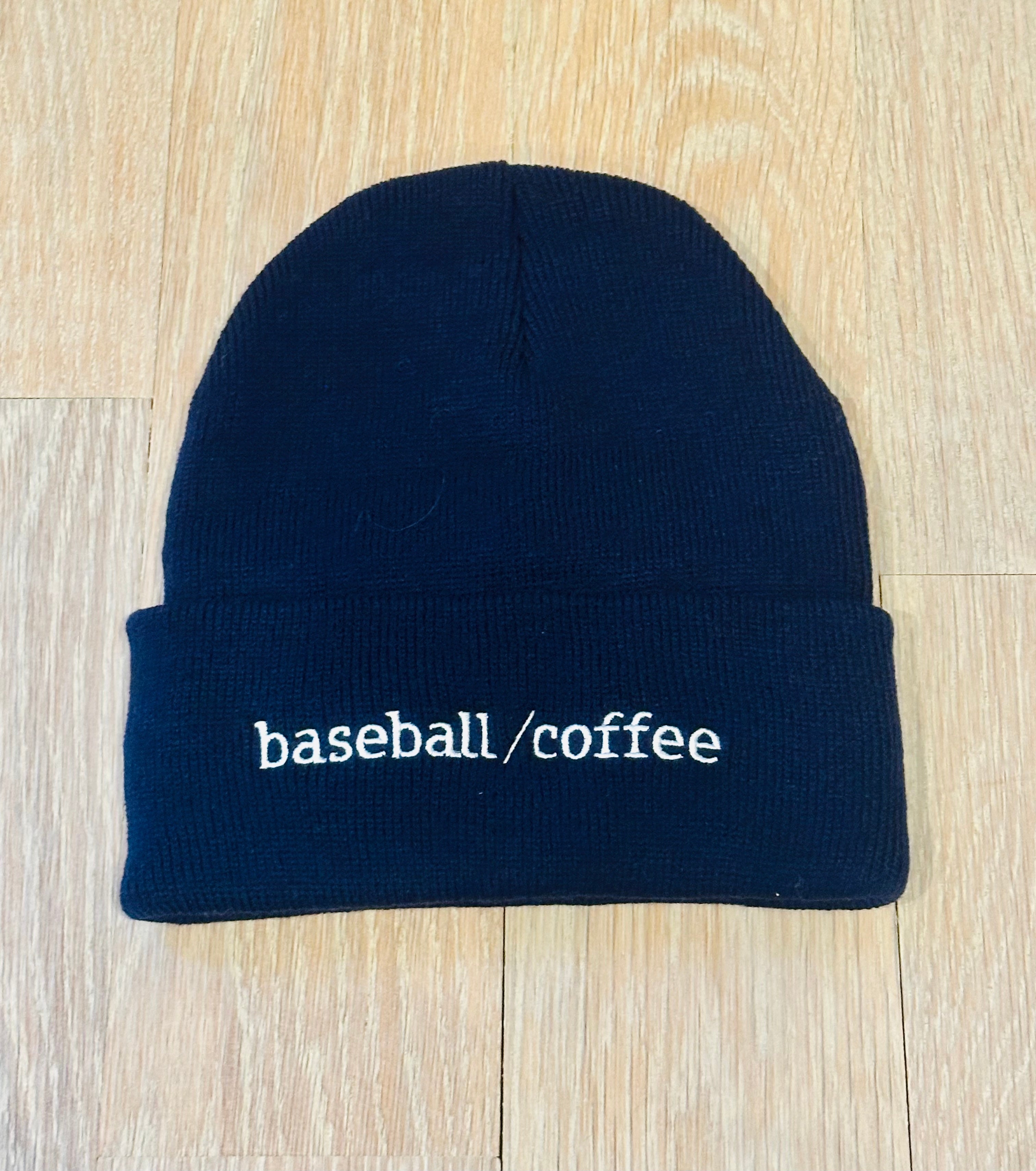 Baseball / Coffee Beanie (Navy / White)