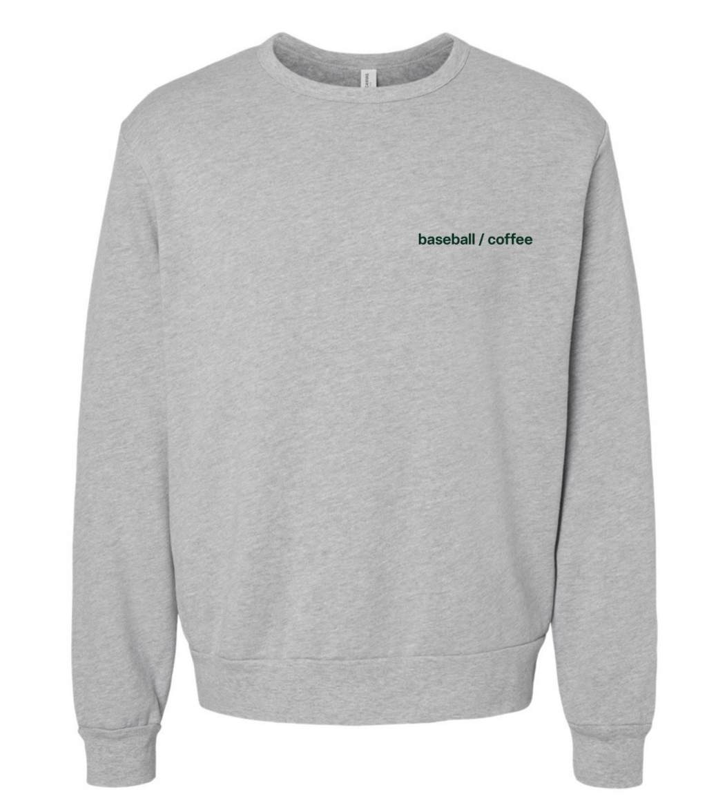 Baseball / Coffee Crewneck Sweatshirt
