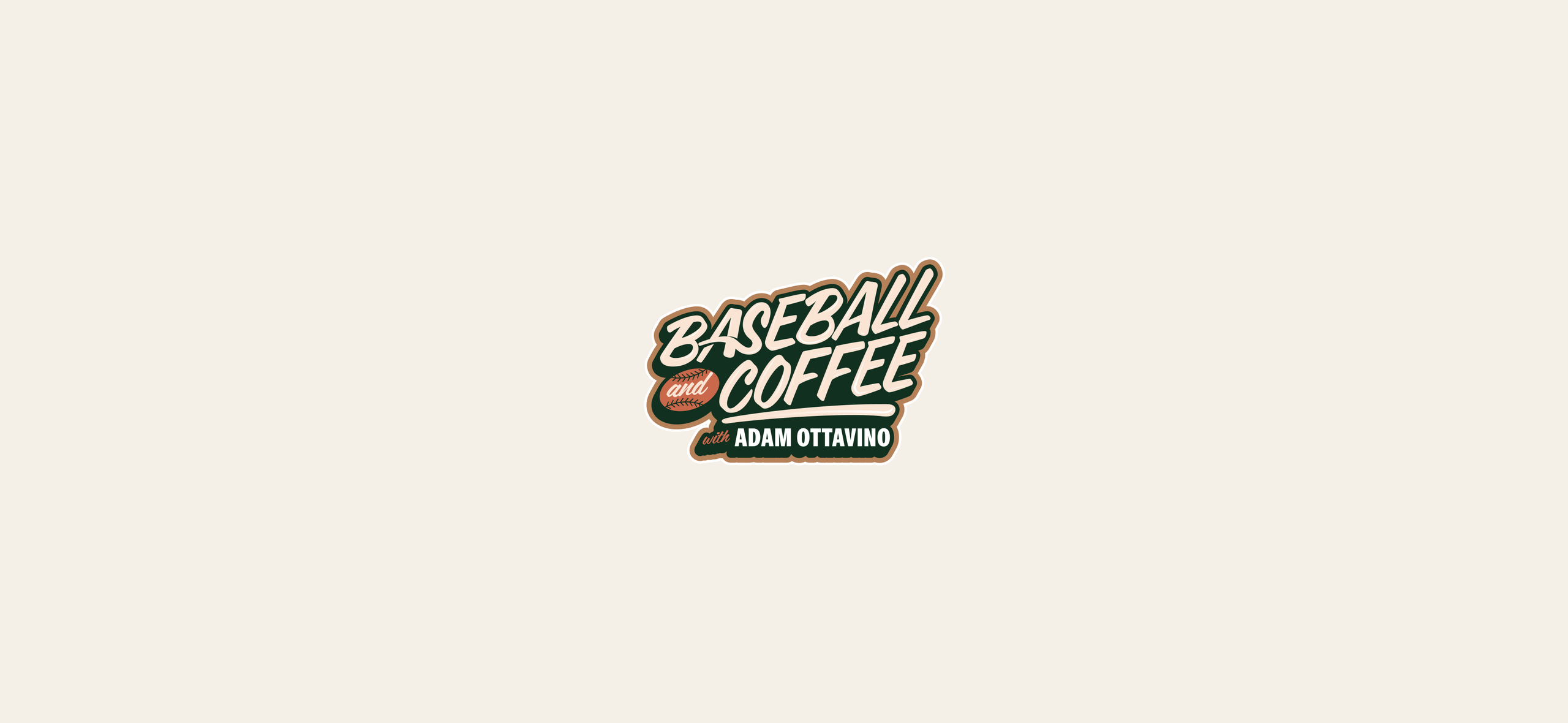 Baseball and Coffee logo on cream